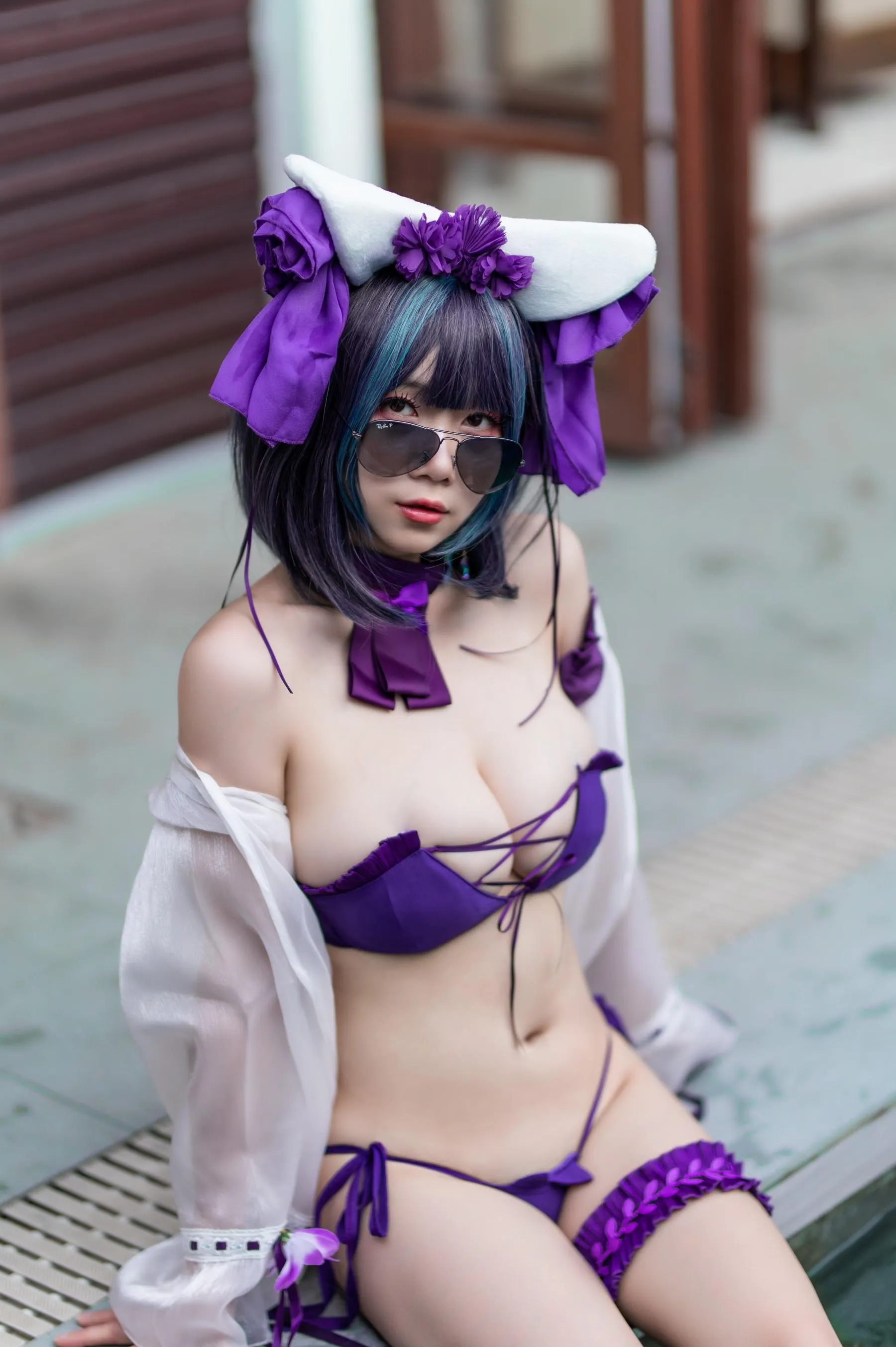 末夜787 – NO.14 舰长 柴郡泳装 [32P]插图2